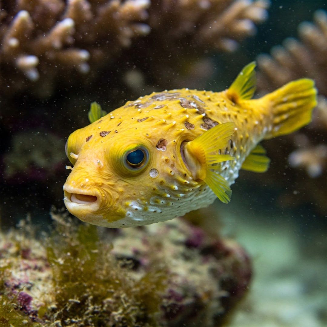 Sick Arothron citrinellus